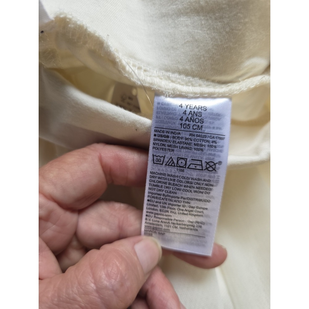 Gap Baby Girls 4T Tulle Skirted Leggings Beige NWT Tutu Layered Pants Cute - Picture 6 of 8